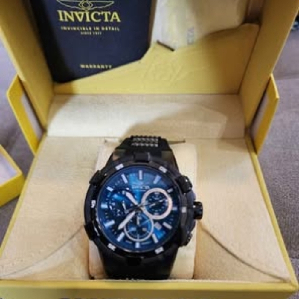 Invicta Black and Blue Watch